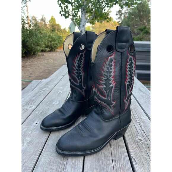 Men\'s Durango Black Maverick XP Western cowboy Work Boot mens 8 leather stitched main image 4